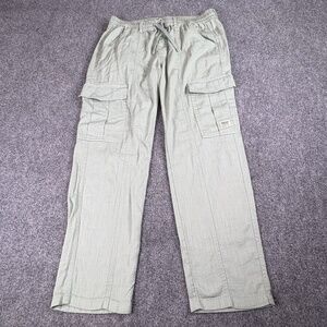 DNMX Cargo Pants Mens 34 Mint Green Drawstring Waist Utility‎ Gorpcore Coastal
